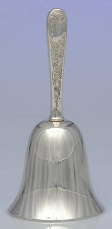 Sterling Hollowware Plated Bell with Sterling Handle