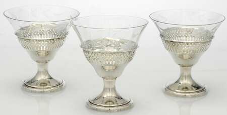 Sterling Hollowware Individual Oyster Cocktail Cup - Set of 3