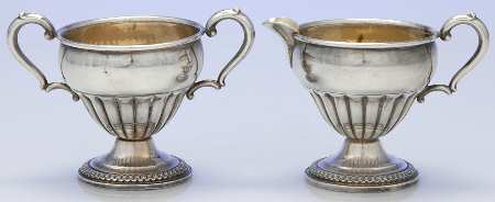 Sterling Hollowware Weighted Mini Creamer and Open Sugar
