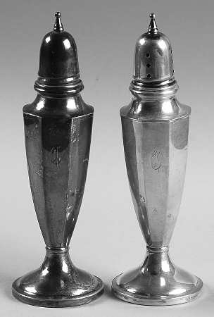 Sterling Hollowware Weighted Salt and Pepper Set
