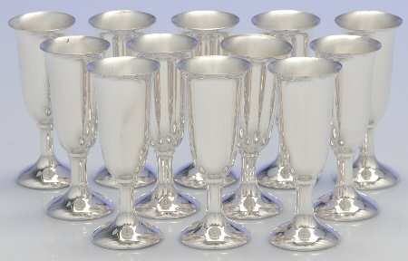 Sterling Hollowware Cordial Cup - Set of 12