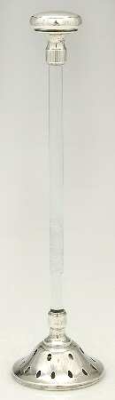 Sterling Hollowware Glass Muddler w/Sterling Trim Top & Bottom
