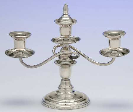 Sterling Hollowware Weighted 3 Light Candelabra