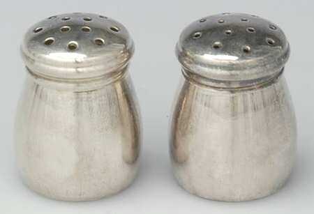 Sterling Hollowware Individual Salt & Pepper Set in a Box
