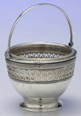 Sterling Hollowware Handled Open Sugar Basket