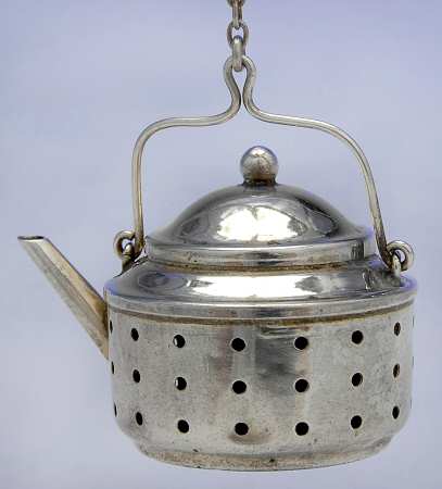 Sterling Hollowware Teapot Shape Tea Ball
