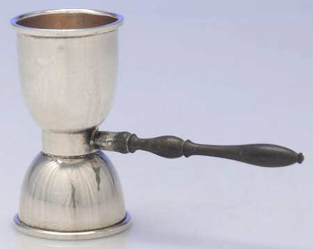 Sterling Hollowware Double Jigger w/Wood Handle