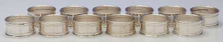 Sterling Hollowware Napkin Ring - Set of 12