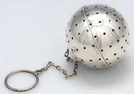 Sterling Hollowware Tea Ball with Chain