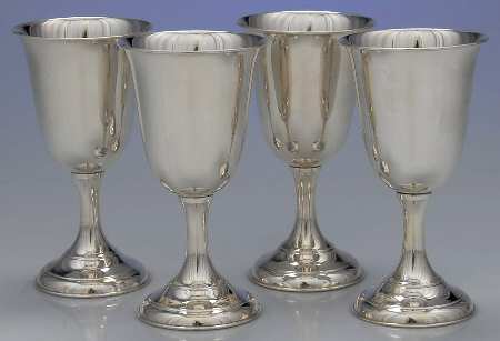 Sterling Hollowware Water Goblet - Set of 4