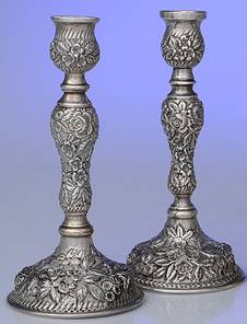 Sterling Hollowware Pair of Candlesticks
