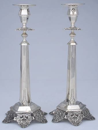 Sterling Hollowware Pair of 12" Candlesticks