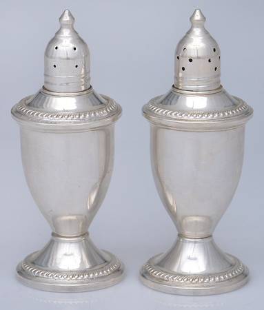 Sterling Hollowware Weighted Salt and Pepper Set