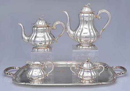 Sterling Hollowware 5 Piece Tea Set (SCP, STP, SCR, SSU, WTL)