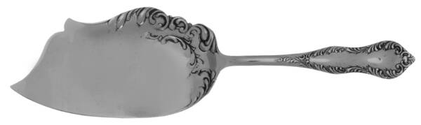 U. S. Silver Three (Silverplate) Large Solid Fish Serving Knife