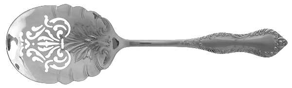 U. S. Silver Three (Silverplate) Solid Pierced Casserole Spoon