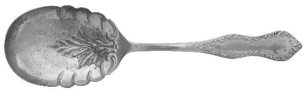 U. S. Silver Three (Silverplate) Solid Shell Berry/Casserole Spoon