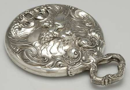 Loves Dream (Sterling, 1904, Hollowware) Short Open Handle Mirror