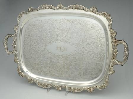 Silverplate Hollowware 19" Waiter Tray