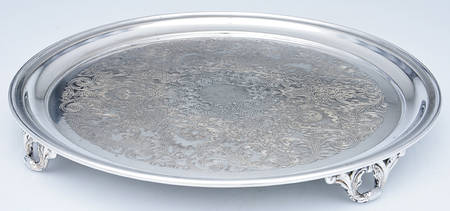 Silverplate Hollowware 13" Round Tray