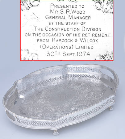 Silverplate Hollowware 16" Gallery Tray