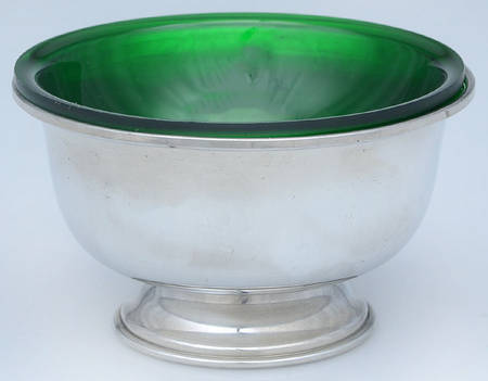 Pewter Hollowware 4" Paul Revere Bowl & Plastic Liner