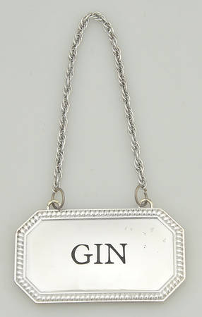 Silverplate Hollowware Decanter Label