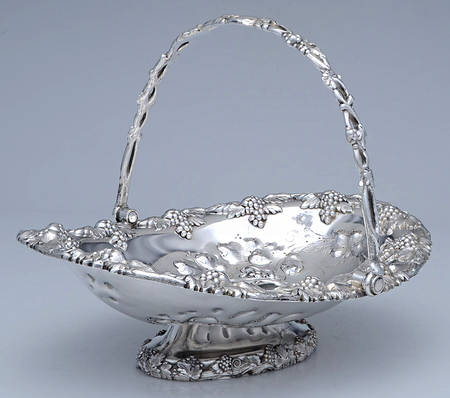 Silverplate Hollowware Footed Handled Cake Basket