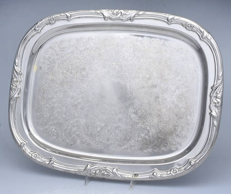 Silverplate Hollowware 18" Rectangular Tray
