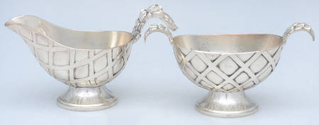 Silverplate Hollowware Creamer & Open Sugar Set