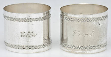 Silverplate Hollowware Napkin Ring - Set of 2