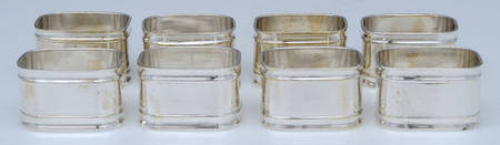 Silverplate Hollowware Napkin Ring - Set of 8