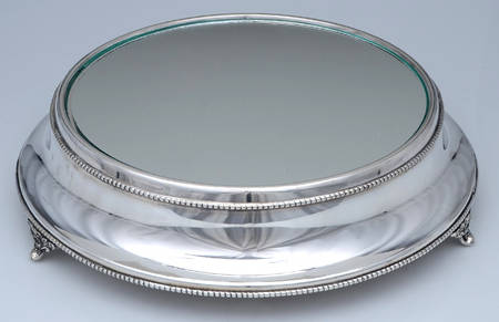 Silverplate Hollowware Plateau with Mirror Insert