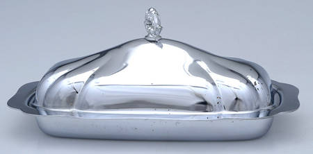 Silverplate Hollowware 1/4 Pound Covered Butter Dish