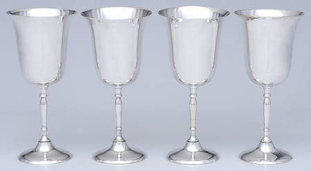 Silverplate Hollowware Water Goblet - Set of 4