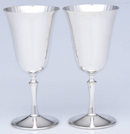 Silverplate Hollowware Wine Goblet - Set of 2