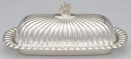 Silverplate Hollowware 1/4 Pound Covered Butter Dish