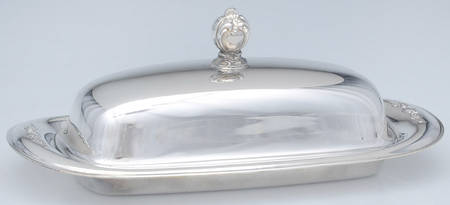 Silverplate Hollowware 1/4 Pound Covered Butter Dish