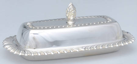 Silverplate Hollowware 1/4 Pound Covered Butter Dish