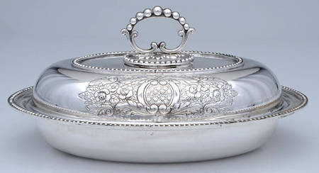Silverplate Hollowware 11" Oval Double Vegetable