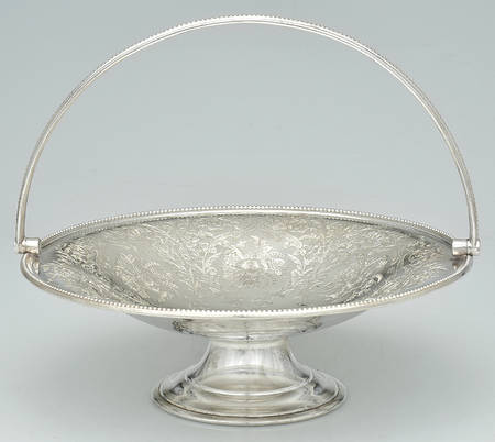 Silverplate Hollowware 10" Handled Basket