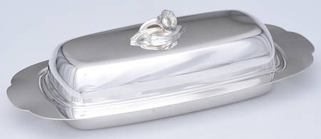 Silverplate Hollowware 1/4 Pound Covered Butter Dish