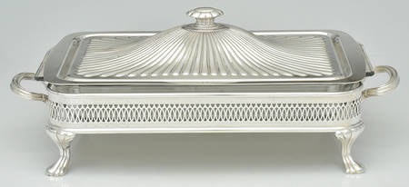 Silverplate Hollowware Silverplate Rectangular Covered Casserole