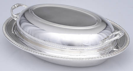 Silverplate Hollowware 11" Oval Double Vegetable