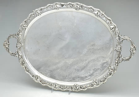Silverplate Hollowware 22" Waiter Tray