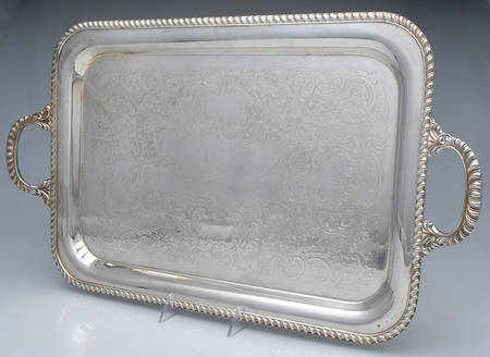 Silverplate Hollowware 19" Waiter Tray
