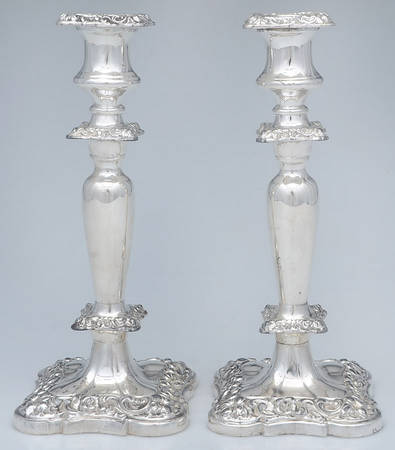 Silverplate Hollowware Pair of 10" Candlesticks
