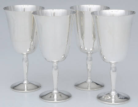 Silverplate Hollowware Water Goblet - Set of 4