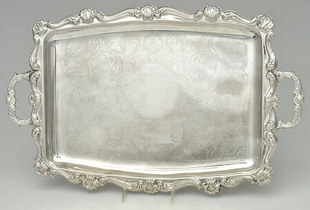 Silverplate Hollowware 18" Waiter Tray