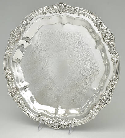 Silverplate Hollowware 14" Round Tray